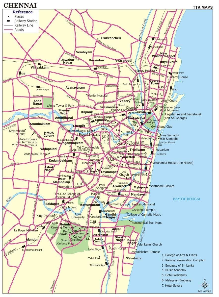 Дорожня карта Ченнаї