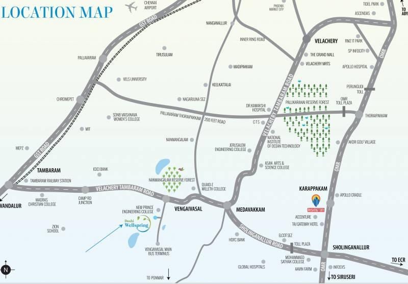 Medavakkam Ченнаї карті
