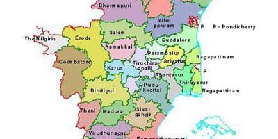 Карта Ченнаї, Тамілнад