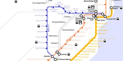 Карта метро в Ченнаї