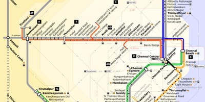 Центральний Ченнаї карті