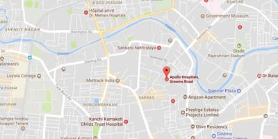 Аполлон лікарні Ченнаї nungambakkam, який мапі